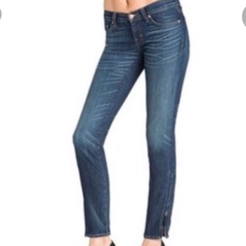 J Brand The Deal Skinny Ankle Zip Denim Blue Jeans